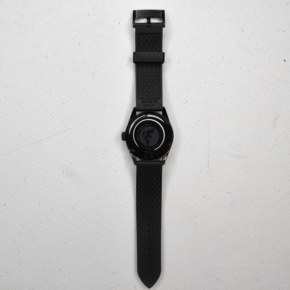 Emporio Armani AR0683 Black Men’s Watch – Rubber Strap - Picture 4 of 13